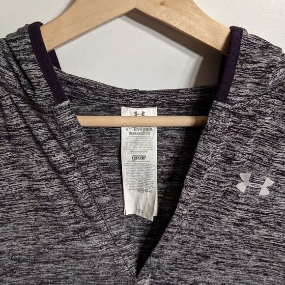 Under armour | Long Sleeve Hooded Henley in purple - Picture 5 of 9
